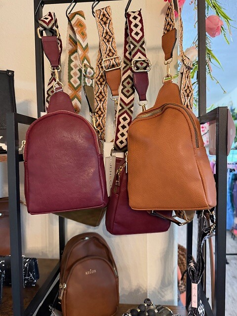 Brown Sling Backpack Purse