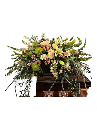 Softly Pink Casket Spray